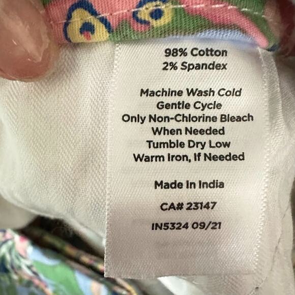Talbots Perfect Short Womens 22W Colorful Paisley Print Cotton 10" High Rise - Picture 9 of 10
